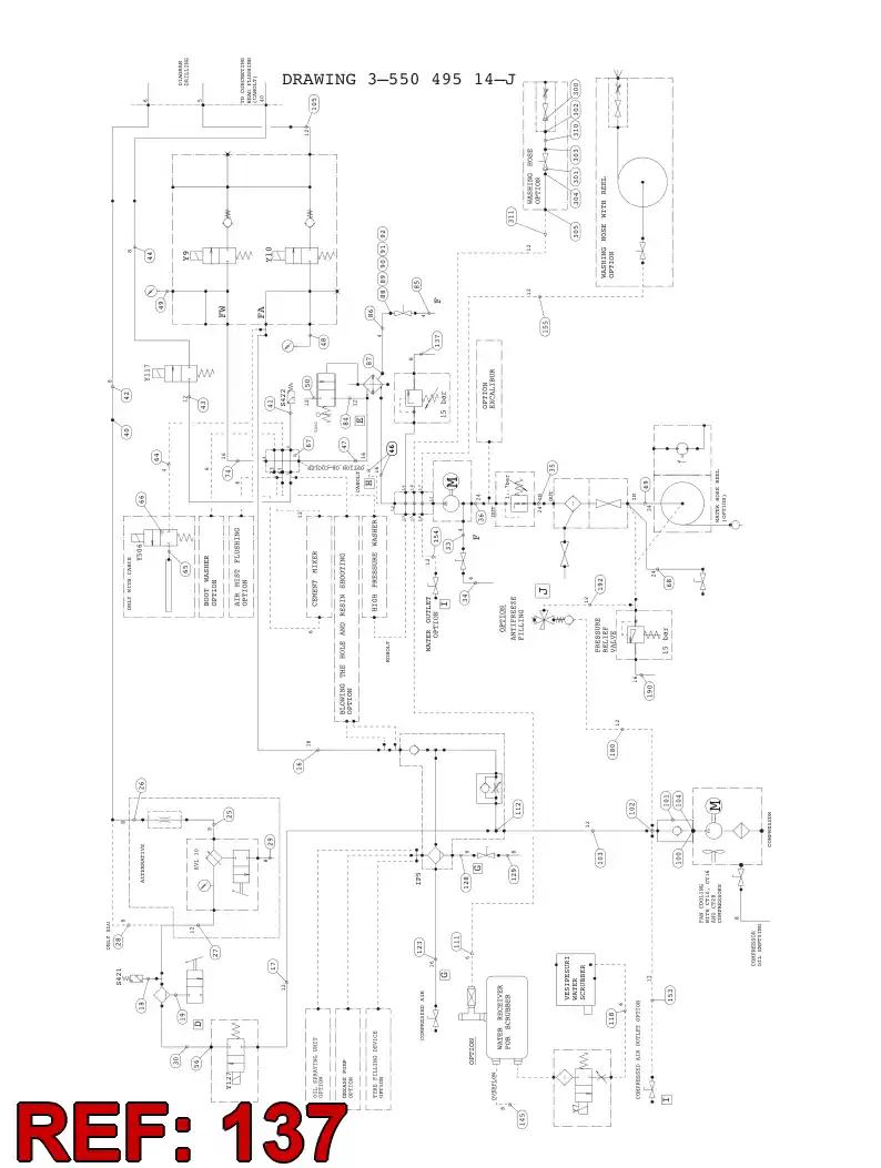 59200962 592 009 62 HYDRAULIC HOSE ASSEMBLY - Sandvik Technical Drawing