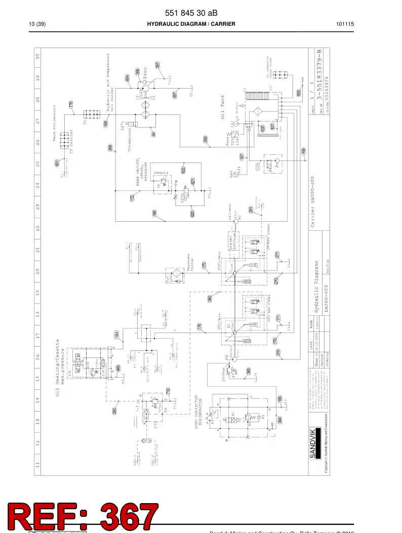 592 009 65 Hose Assembly, Hydraulic - drawing