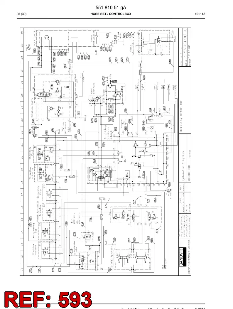 592 009 67 Hose Assembly, Hydraulic - drawing