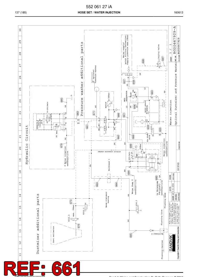 592 010 51 Hose Assembly, Hydraulic - drawing