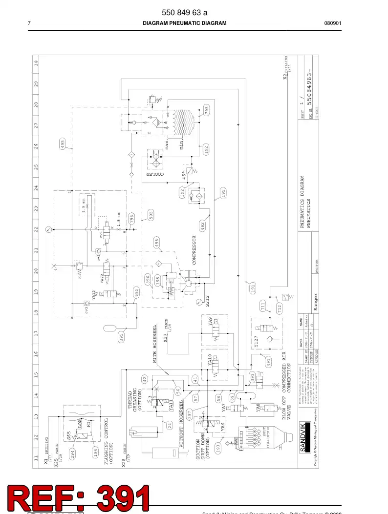 592 010 53 Hose Assembly, Hydraulic - drawing