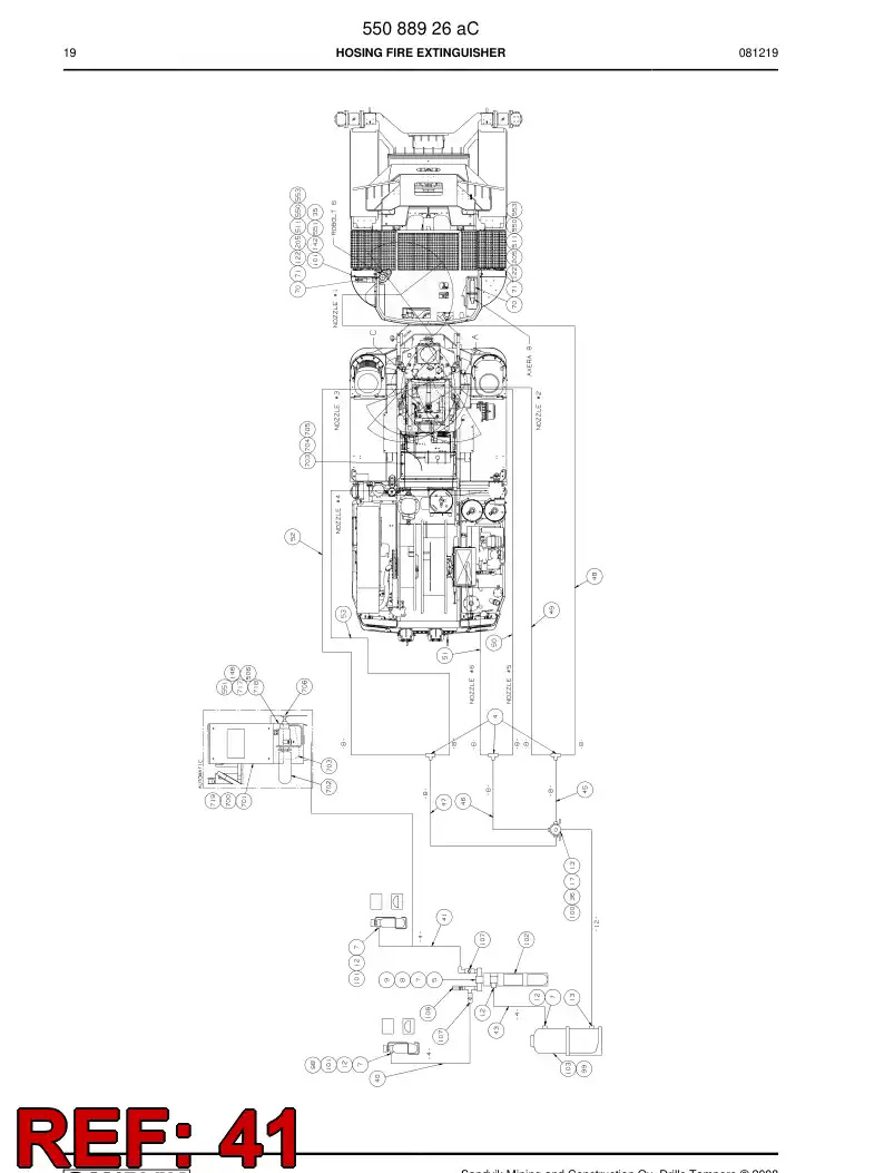 59201109 592 011 09 Hydraulic hose assembly - Sandvik Technical Drawing