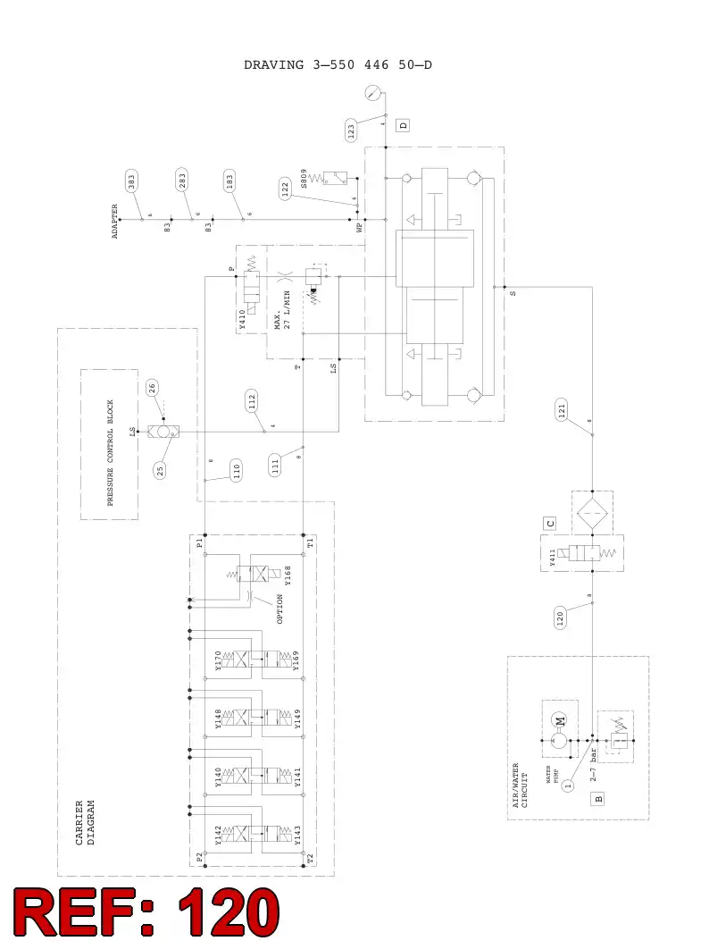 59201128 592 011 28 HYDRAULIC HOSE ASSEMBLY - Sandvik Technical Drawing