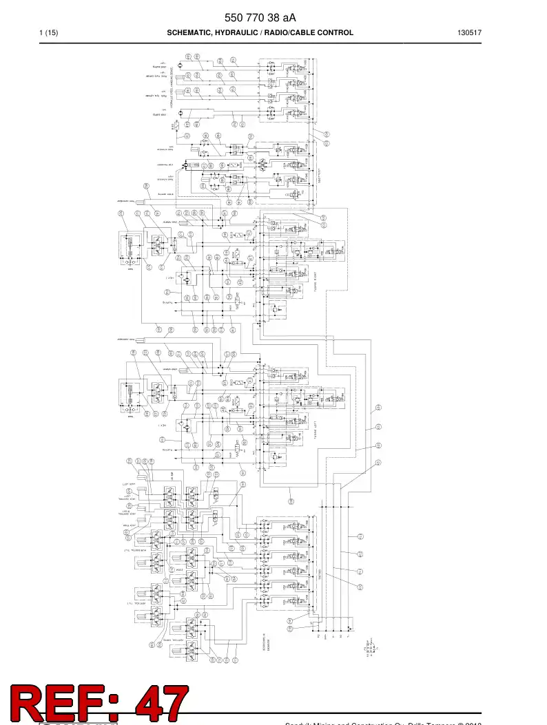 59201131 592 011 31 Hose Assembly, Hydraulic - Sandvik Technical Drawing