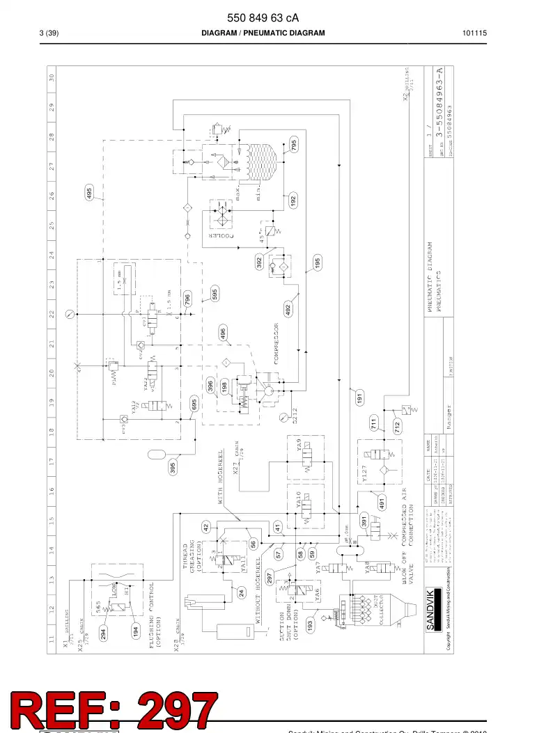 592 011 43 Hose Assembly, Hydraulic - drawing