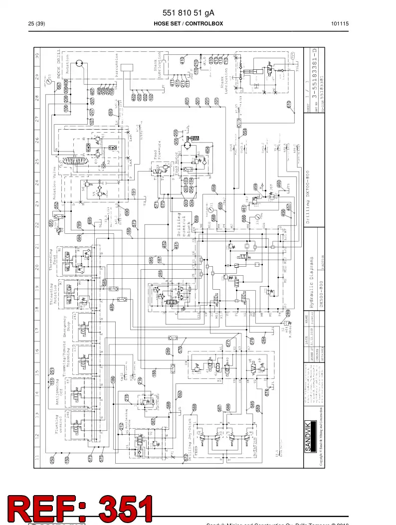 592 011 59 Hose Assembly, Hydraulic - drawing