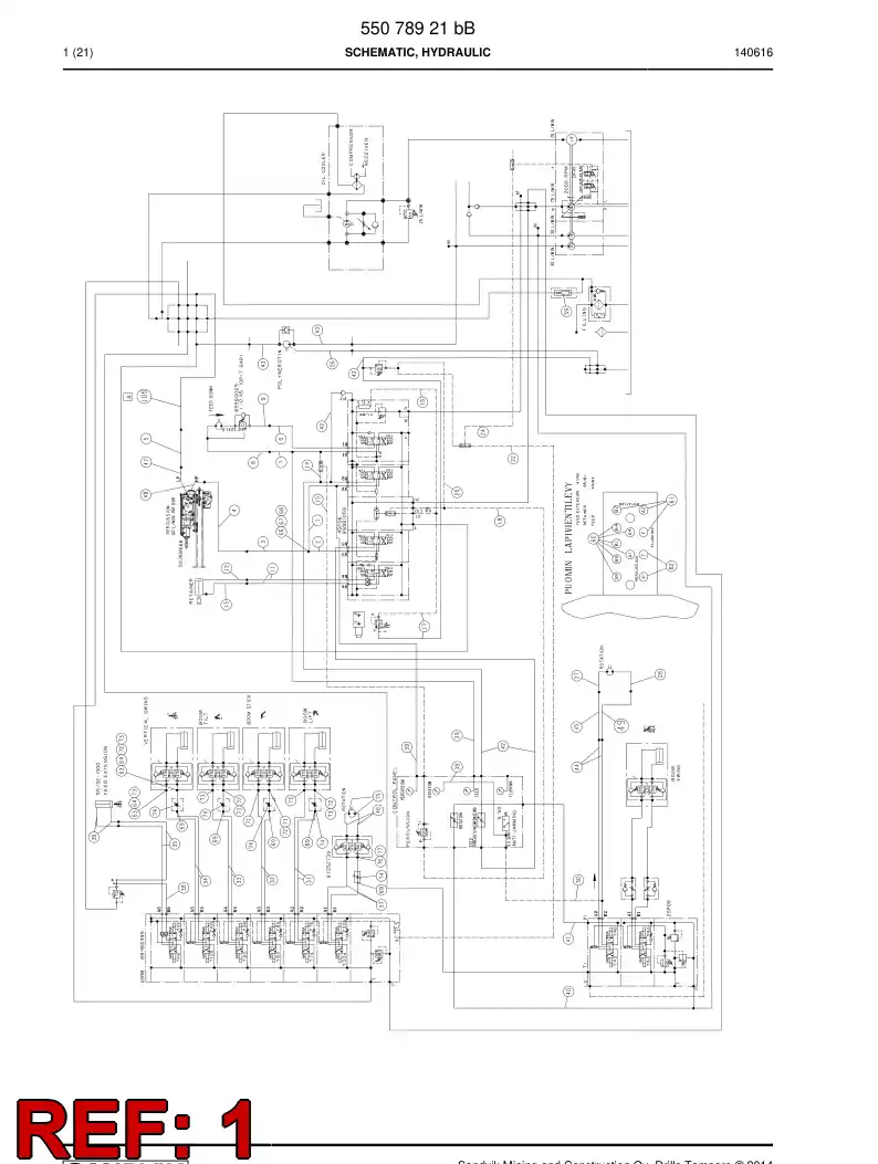 59201165a 592 011 65a Hose Assembly, Hydraulic - Sandvik Technical Drawing