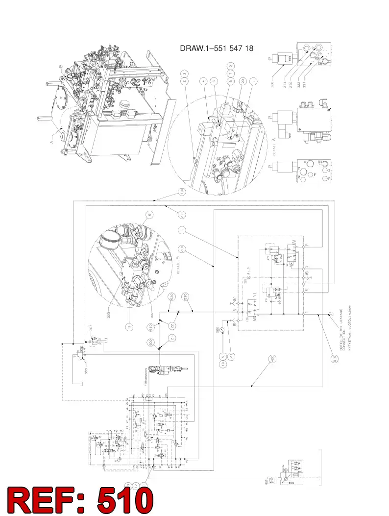59201168 592 011 68 HYDRAULIC HOSE ASSEMBLY - Sandvik Technical Drawing