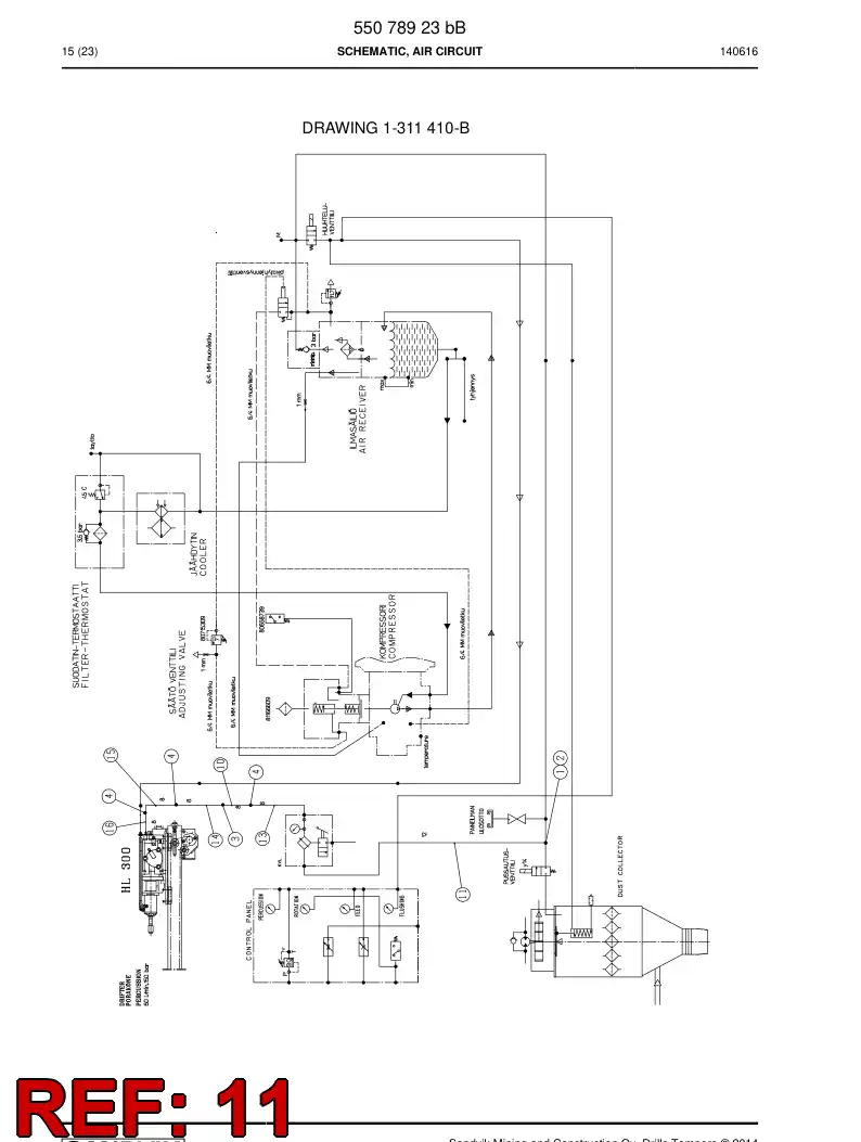 59201173 592 011 73 Hose Assembly, Hydraulic - Sandvik Technical Drawing