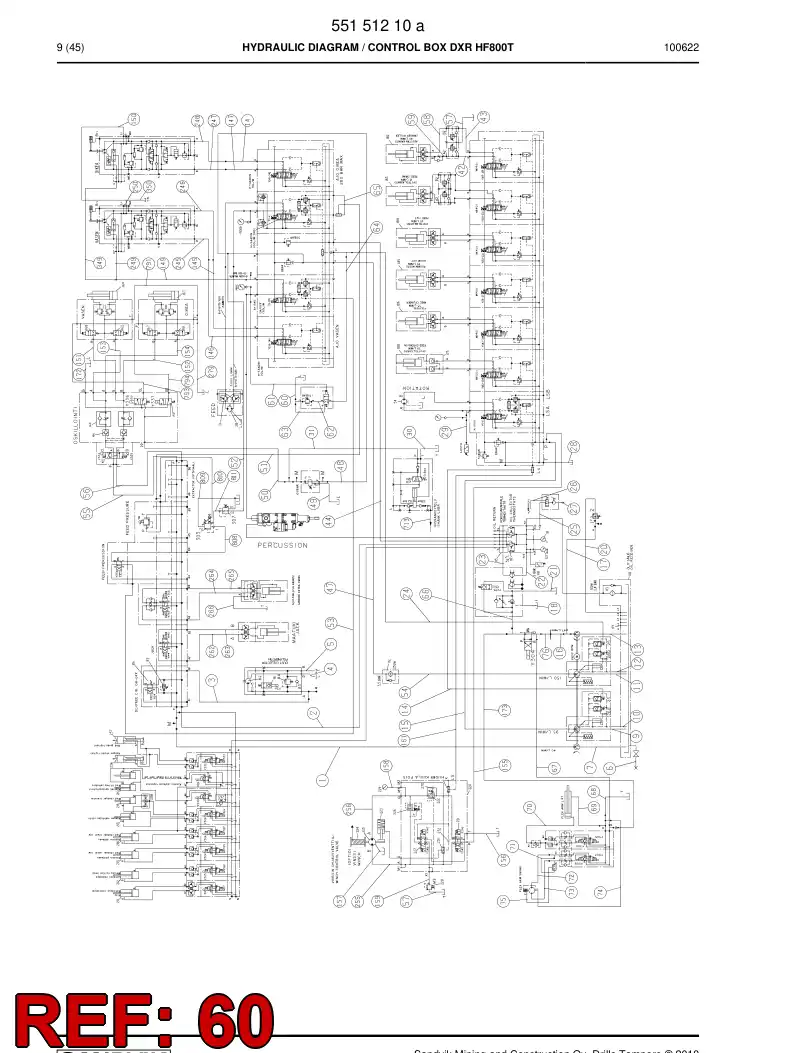 59201181a 592 011 81a HOSE ASSY - Sandvik Technical Drawing
