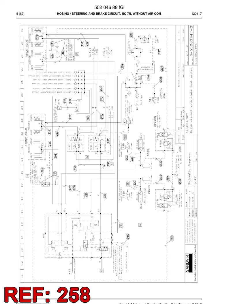 59201191 592 011 91 HOSE ASSY - Sandvik Technical Drawing