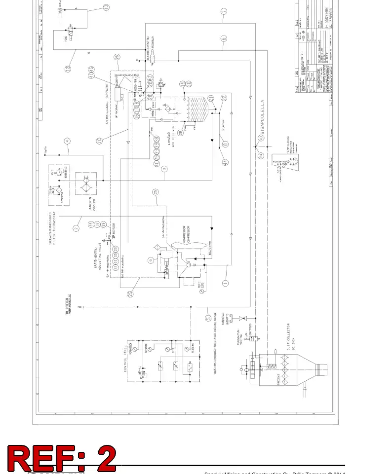 59201195 592 011 95 Hose Assembly, Hydraulic - Sandvik Technical Drawing