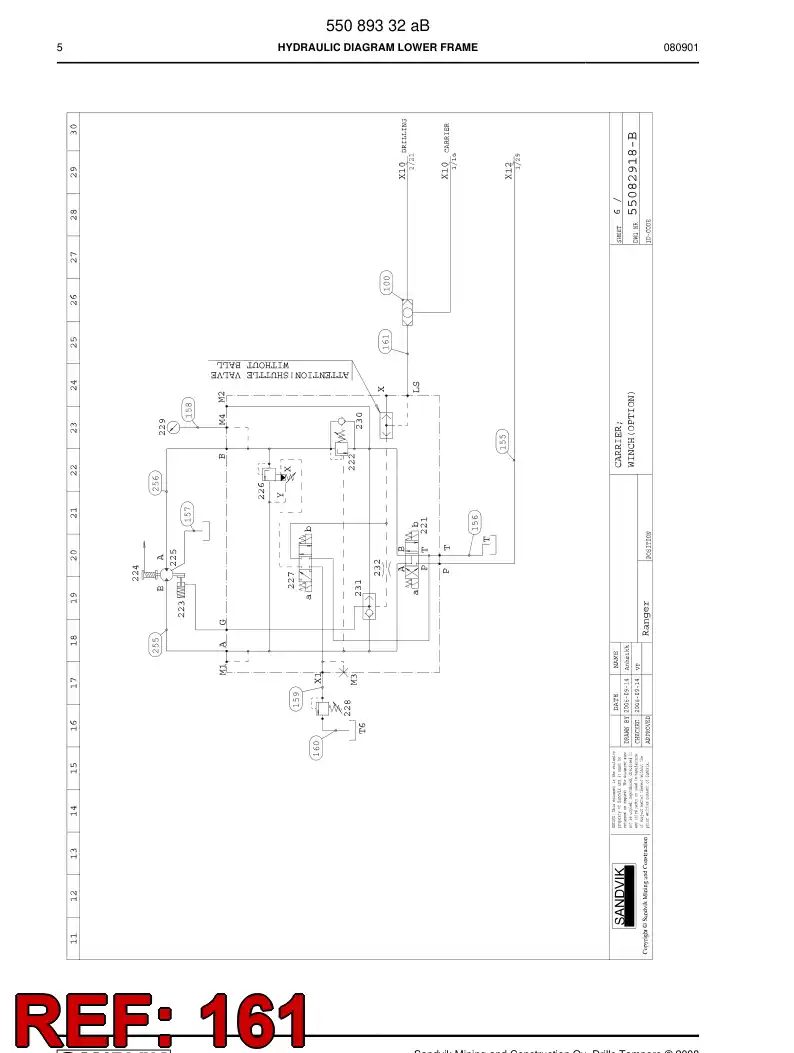 59201215a 592 012 15a HOSE ASSY - Sandvik Technical Drawing