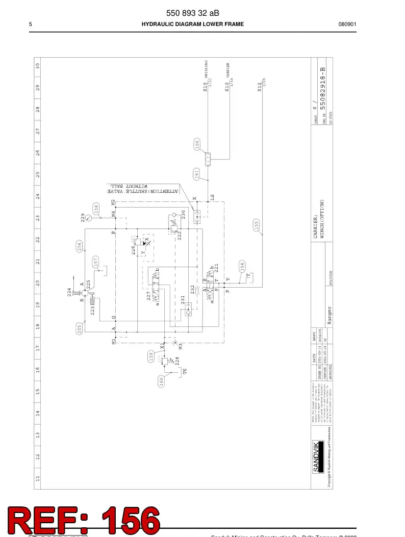 59201217 592 012 17 Hydraulic hose assembly - Sandvik Technical Drawing