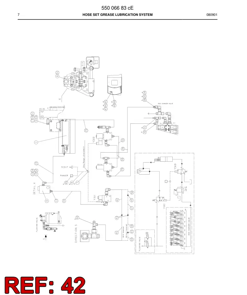 592 012 33 Hose Assembly, Hydraulic - drawing