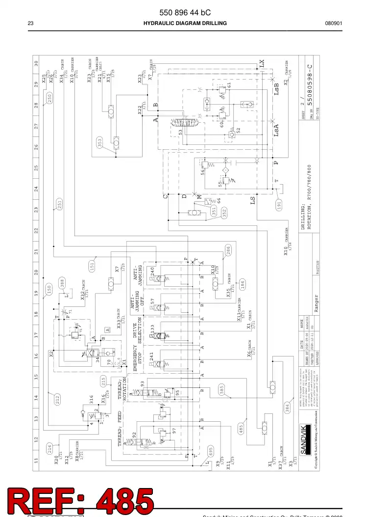 592 012 65 Hose Assembly, Hydraulic - drawing