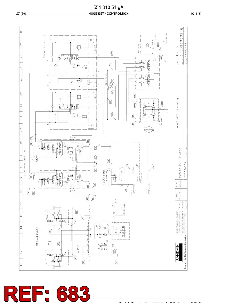 592 012 69 Hose Assembly, Hydraulic - drawing