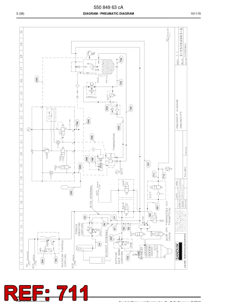 592 013 03 Hose Assembly, Hydraulic - drawing