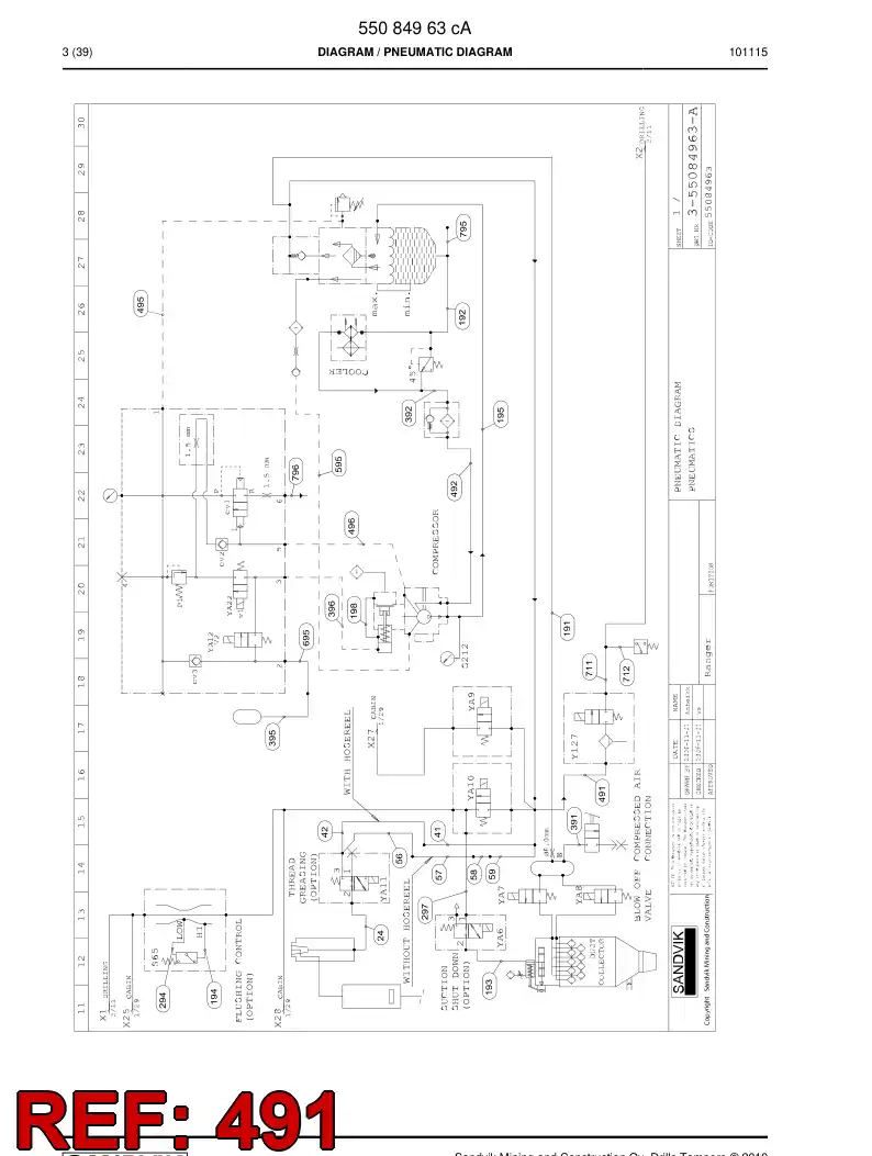592 013 17 Hose Assembly, Hydraulic - drawing