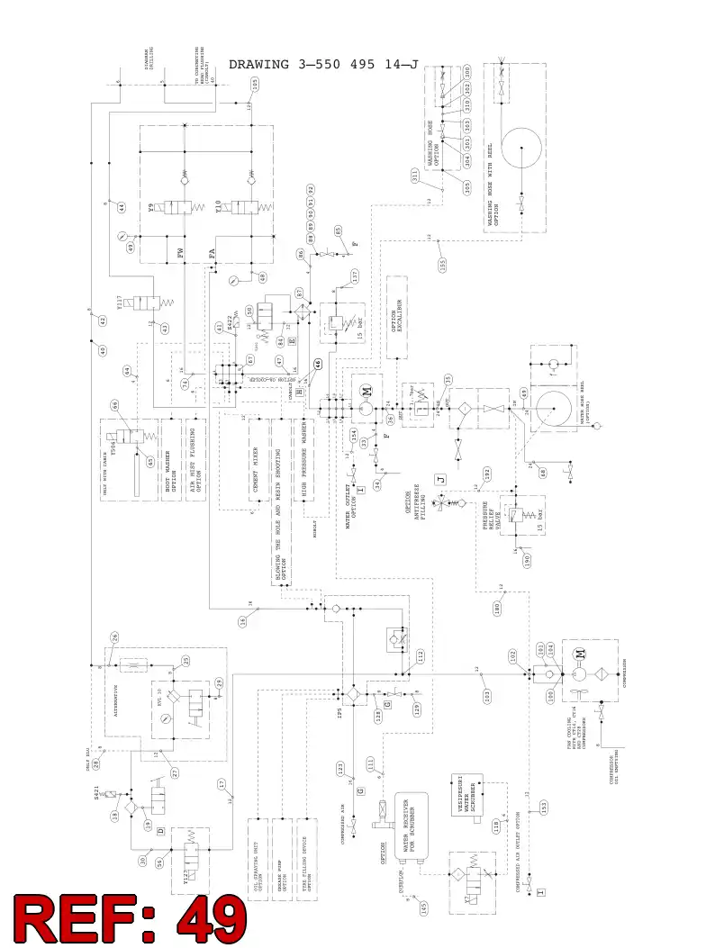 59201322 592 013 22 HYDRAULIC HOSE ASSEMBLY - Sandvik Technical Drawing