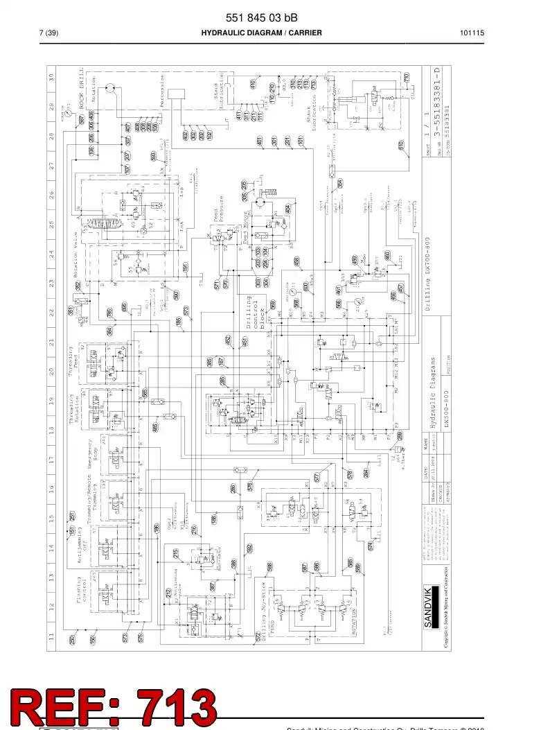 592 013 33 Hose Assembly, Hydraulic - drawing