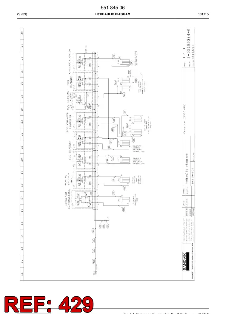 59201347a 592 013 47a HOSE ASSY - Sandvik Technical Drawing