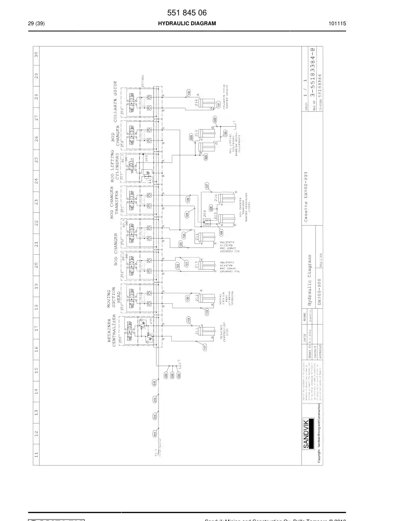 59201357 592 013 57 Hose Assembly, Hydraulic - Sandvik Technical Drawing