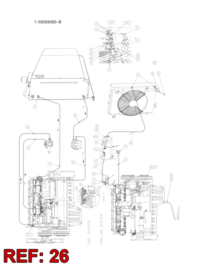 59201382 592 013 82 HOSE ASSY - Sandvik Technical Drawing