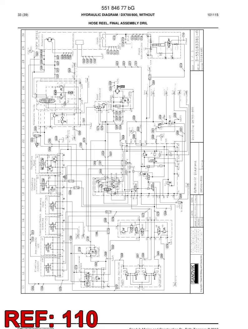 592 013 85 Hose Assembly, Hydraulic - drawing