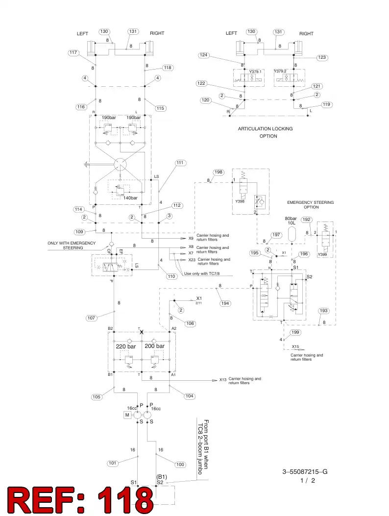 59201390 592 013 90 HYDRAULIC HOSE ASSEMBLY - Sandvik Technical Drawing