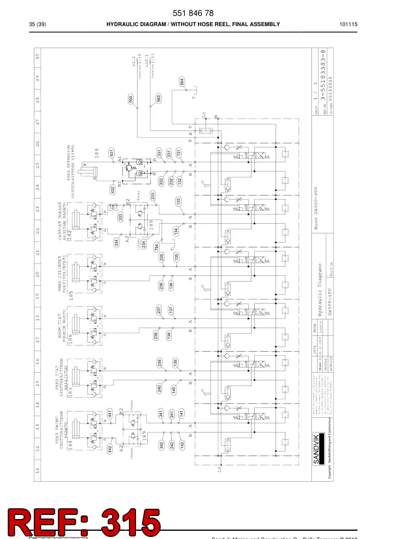 592 014 21 Hose Assembly, Hydraulic - drawing