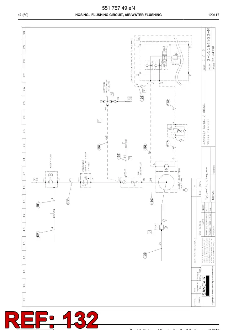 592 014 95 Hose Assembly, Hydraulic - drawing