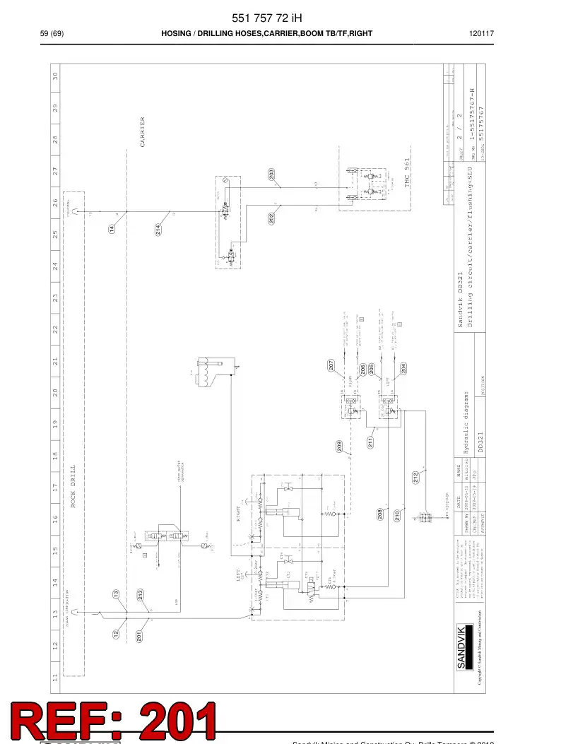 592 015 13 Hose Assembly, Hydraulic - drawing