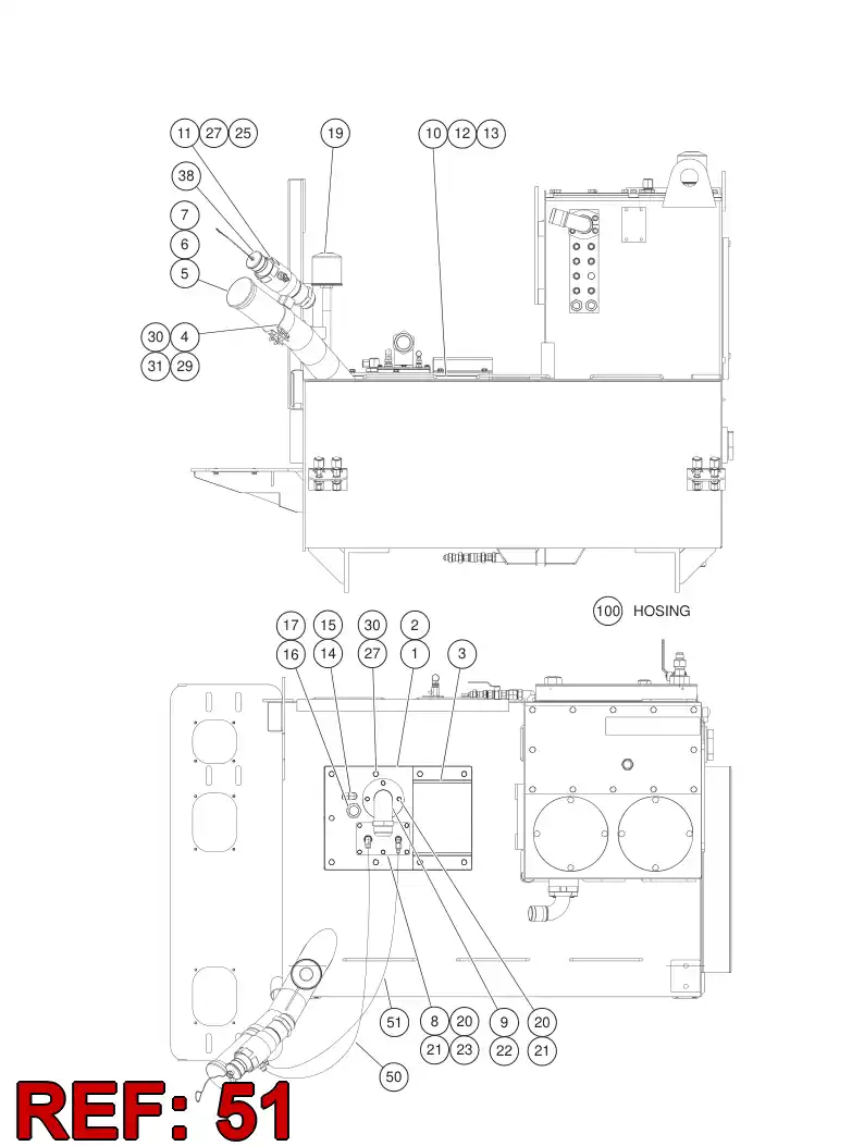 59201560 592 015 60 FUEL HOSE ASSEMBLY - Sandvik Technical Drawing