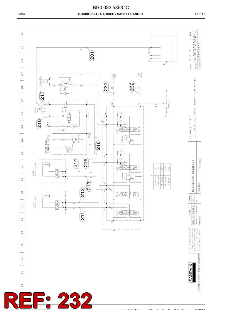 59201577 592 015 77 Hose Assembly, Hydraulic - Sandvik Technical Drawing