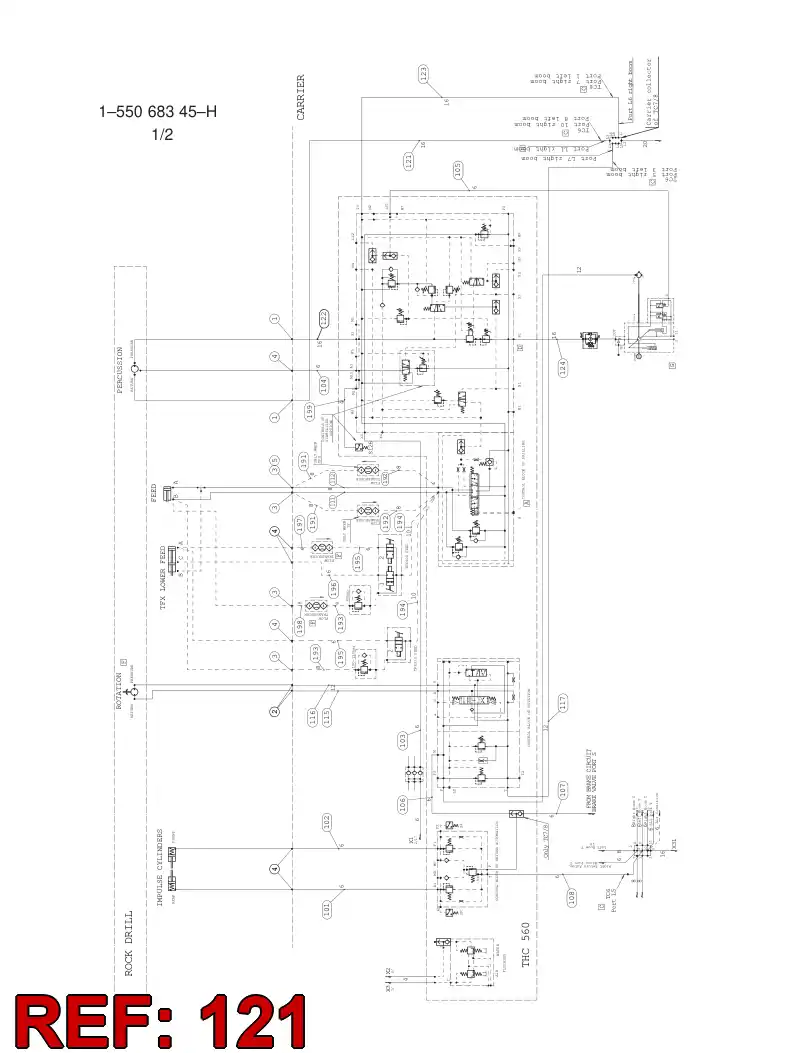 59201622 592 016 22 HYDRAULIC HOSE ASSEMBLY - Sandvik Technical Drawing