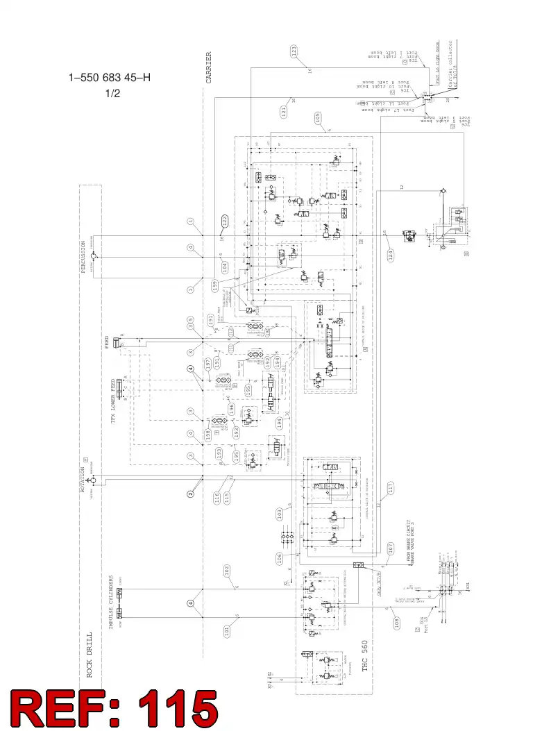 59201624 592 016 24 HYDRAULIC HOSE ASSEMBLY - Sandvik Technical Drawing
