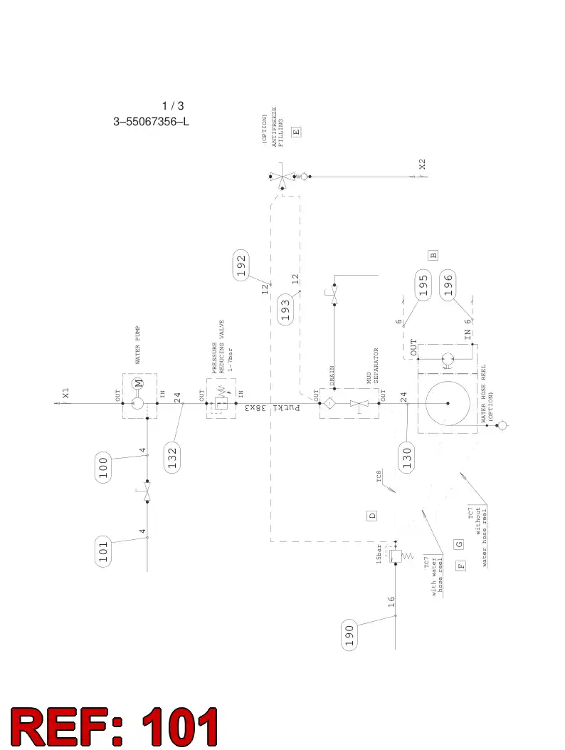 59201650 592 016 50 HOSE ASSY - Sandvik Technical Drawing
