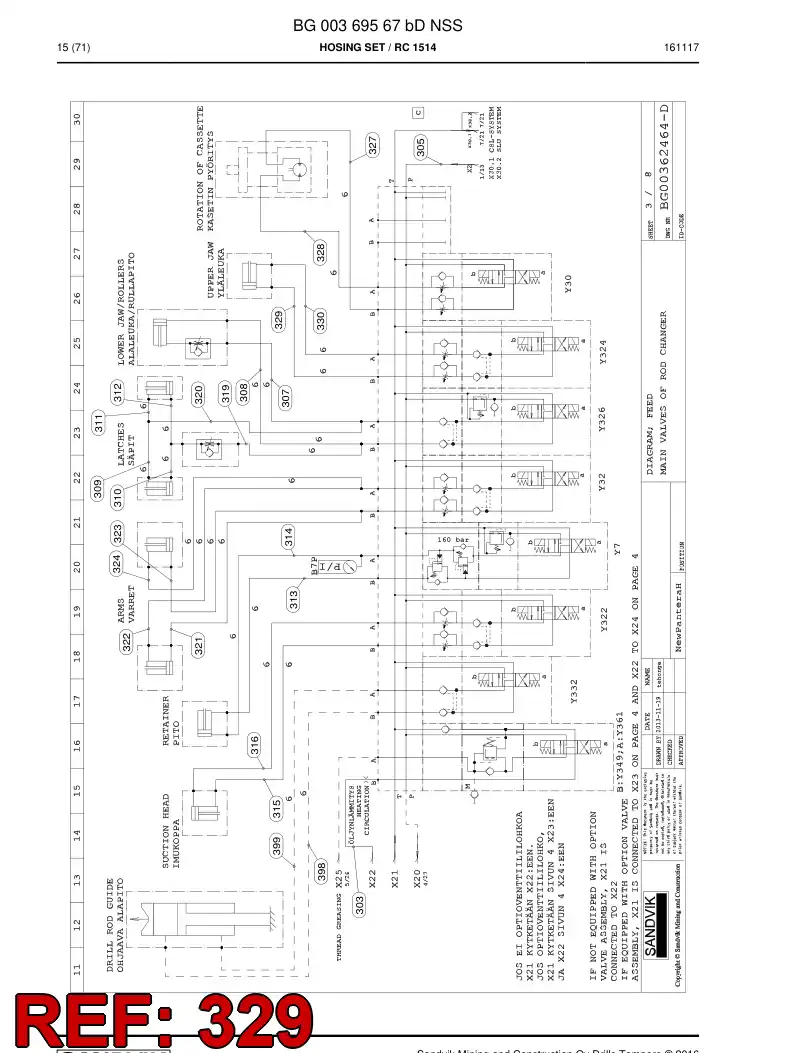 59201657 592 016 57 Hose Assembly, Hydraulic - Sandvik Technical Drawing