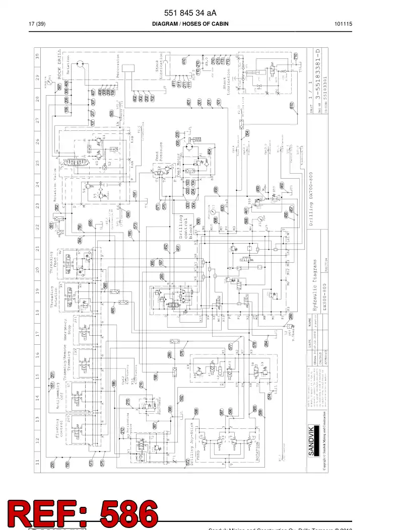 59201661a 592 016 61a HOSE ASSY - Sandvik Technical Drawing