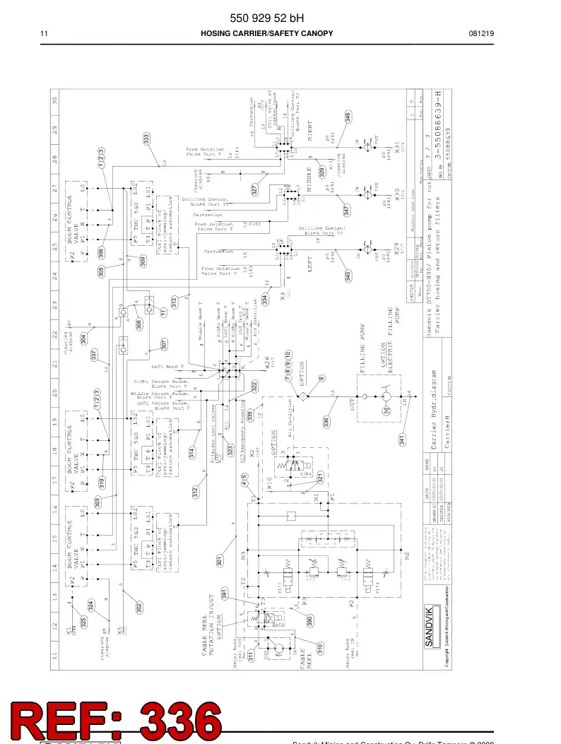 59201671 592 016 71 Hose Assembly, Hydraulic - Sandvik Technical Drawing