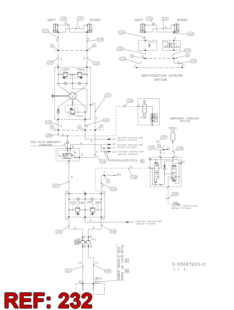 59201676 592 016 76 HYDRAULIC HOSE ASSEMBLY - Sandvik Technical Drawing