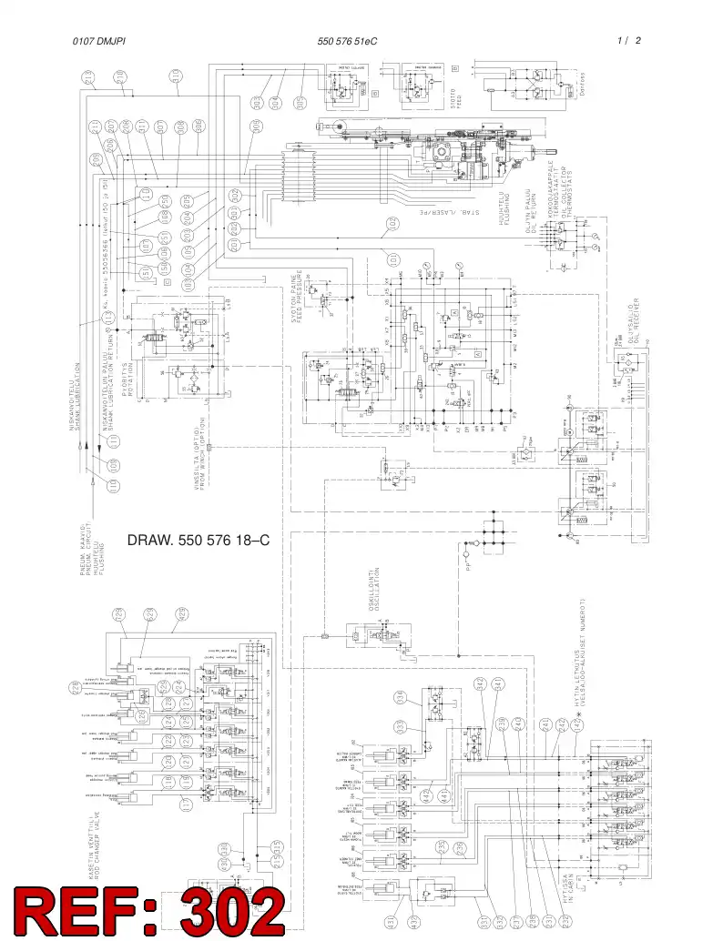 59201702 592 017 02 HYDRAULIC HOSE ASSEMBLY - Sandvik Technical Drawing