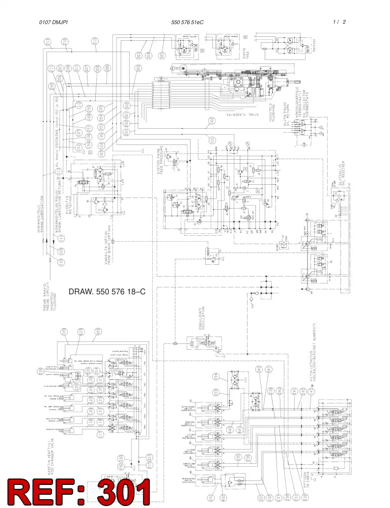 59201720 592 017 20 HYDRAULIC HOSE ASSEMBLY - Sandvik Technical Drawing