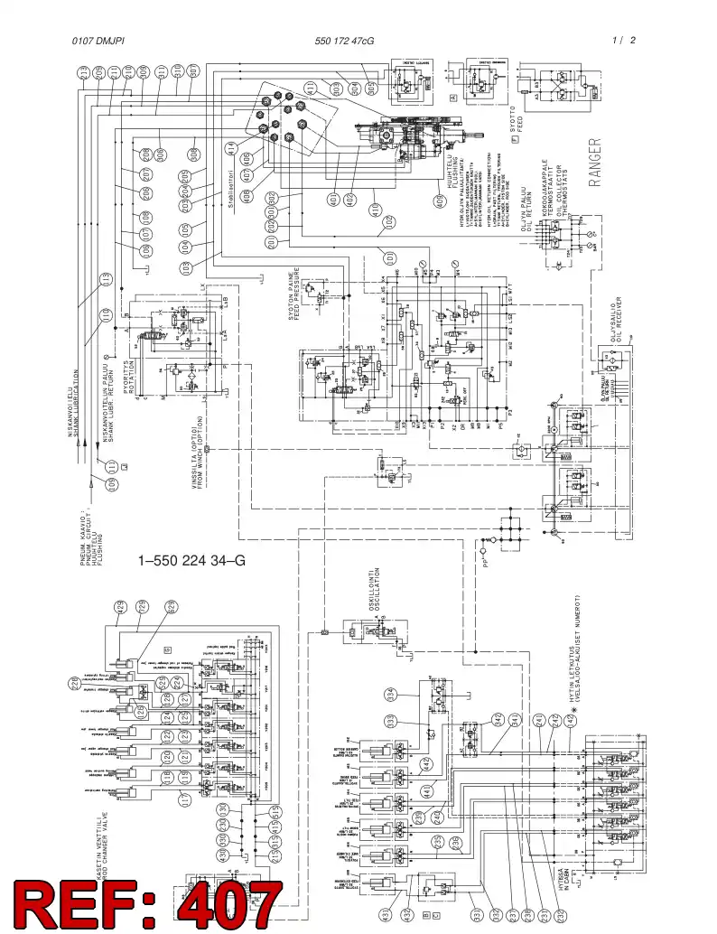59201724 592 017 24 HYDR.HOSE ASSEMBLY - Sandvik Technical Drawing