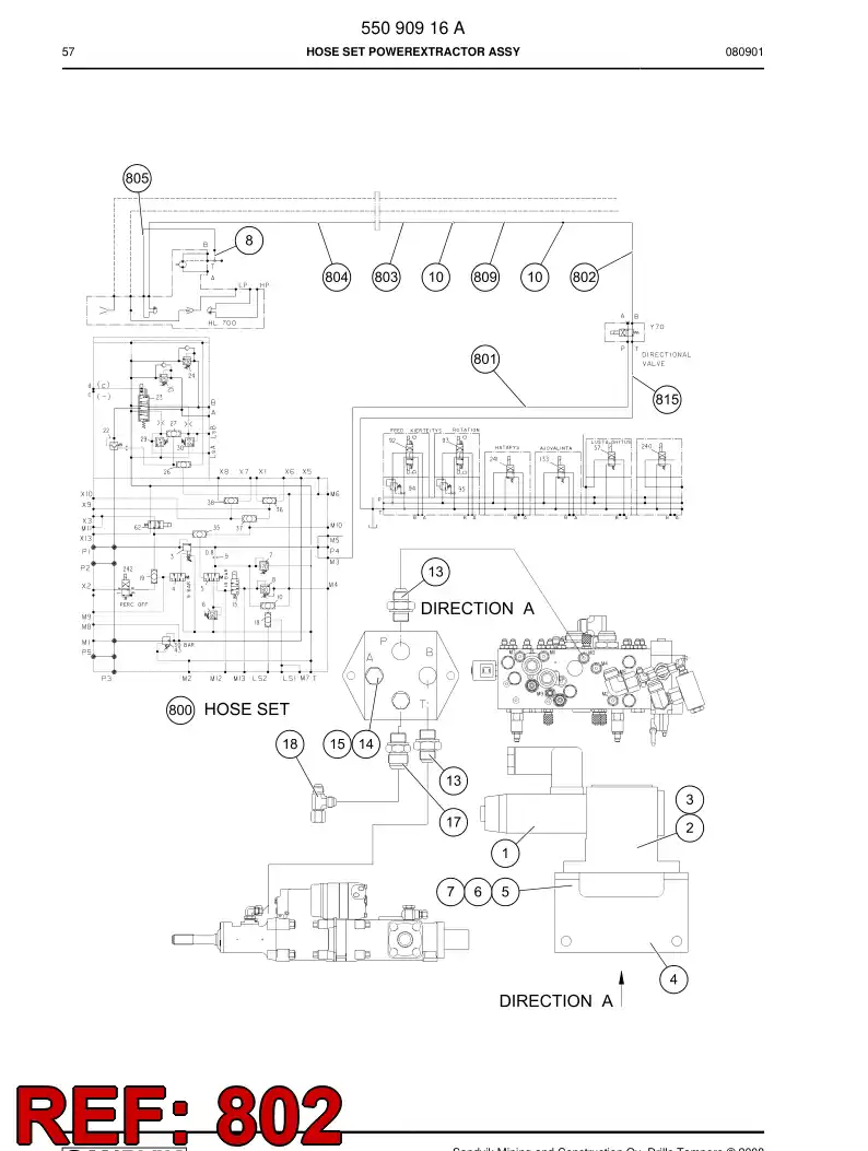 592 017 37 Hose Assembly, Hydraulic - drawing