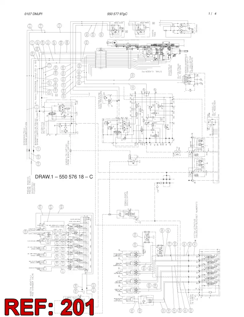 59201738 592 017 38 HYDRAULIC HOSE ASSEMBLY - Sandvik Technical Drawing