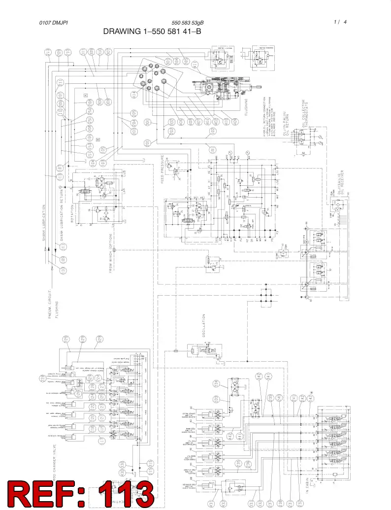 59201816 592 018 16 HYDRAULIC HOSE ASSEMBLY - Sandvik Technical Drawing