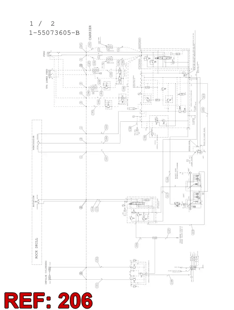 59201826 592 018 26 HYDRAULIC HOSE ASSEMBLY - Sandvik Technical Drawing