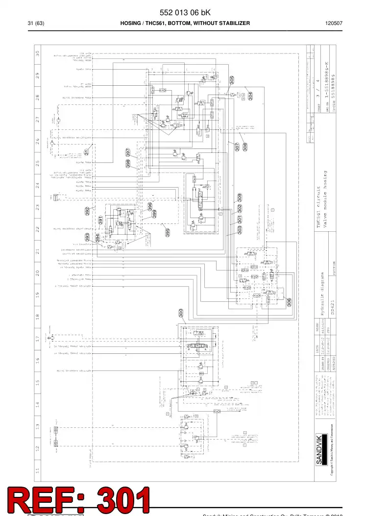 592 018 43 Hose Assembly, Hydraulic - drawing